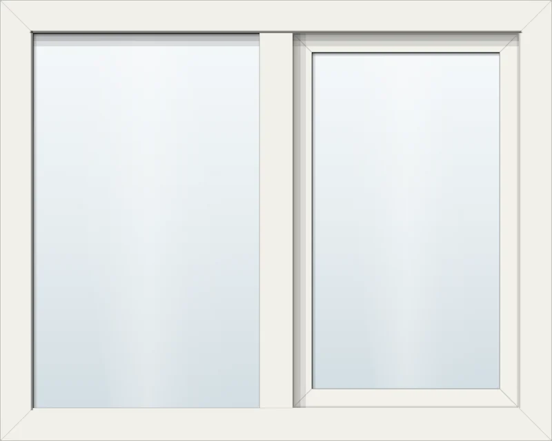 kunststof draaikiepraam met vast glas